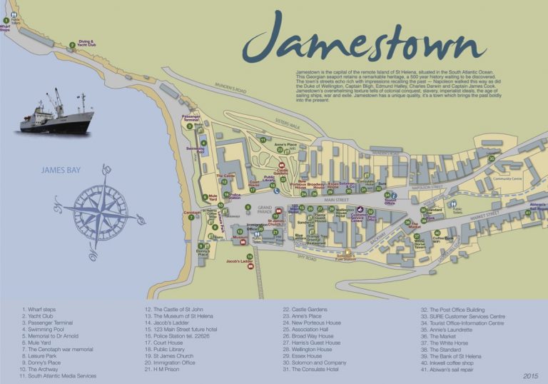 St Helena Tourist Map